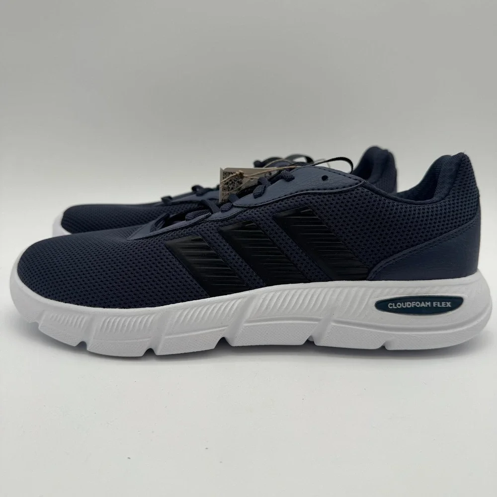 Adidas Cloudfoam Flex Lace Running Shoes‎ Navy Black White Men's Size 8.5 NEW_2